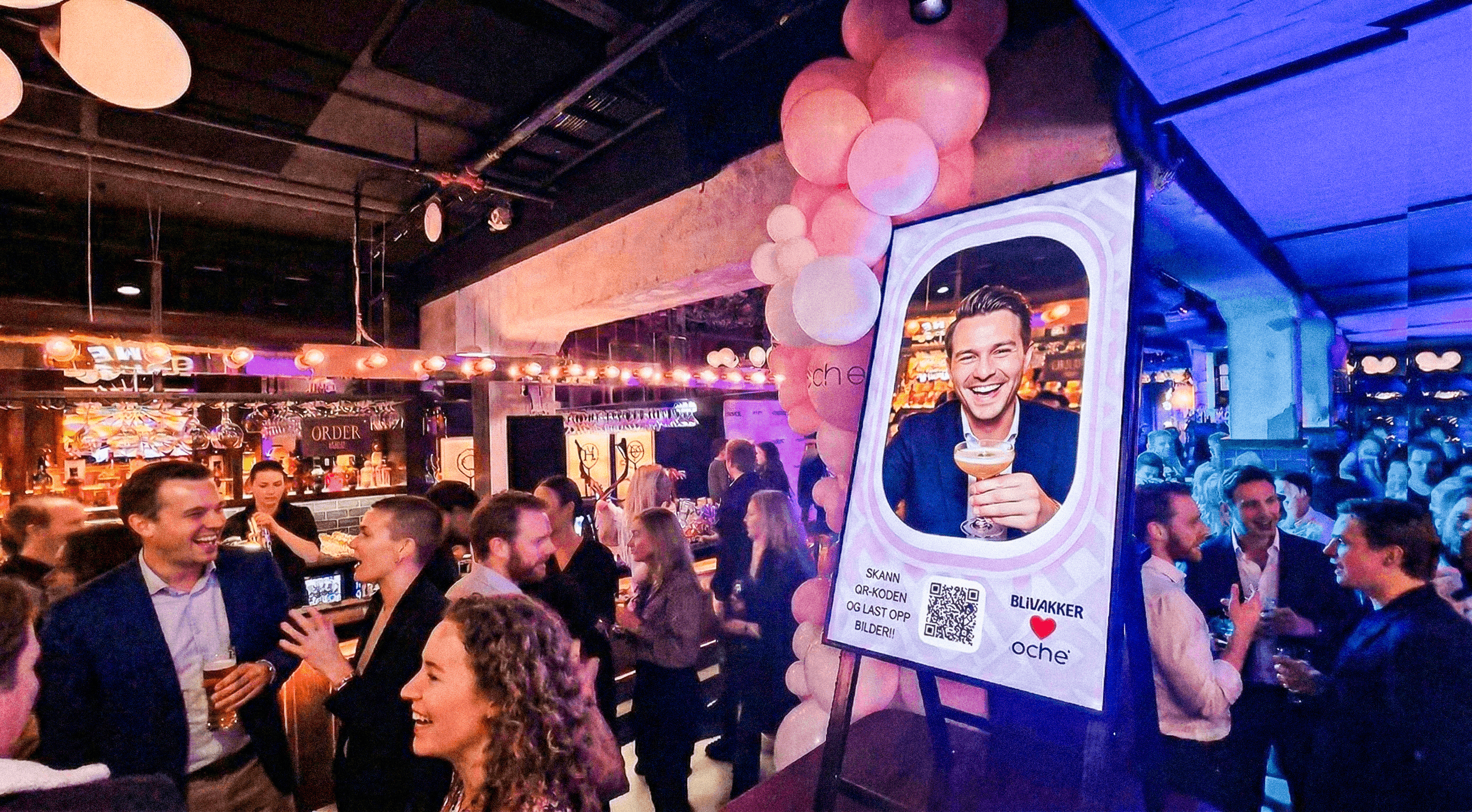 A branded Moments photo experience live at an event